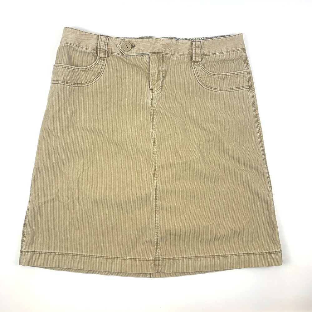 VTG Y2K Gap Corduroy Skirt Sz 6 Beige Ecru Stretch Grunge Preppy‎ A Line